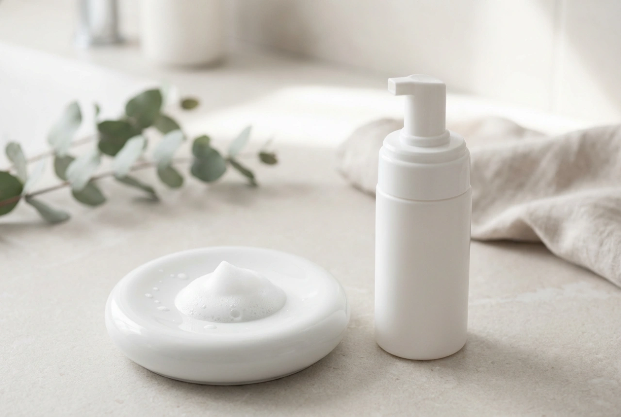 Espuma de limpeza: uma fórmula leve que remove a maquilhagem e o protetor solar