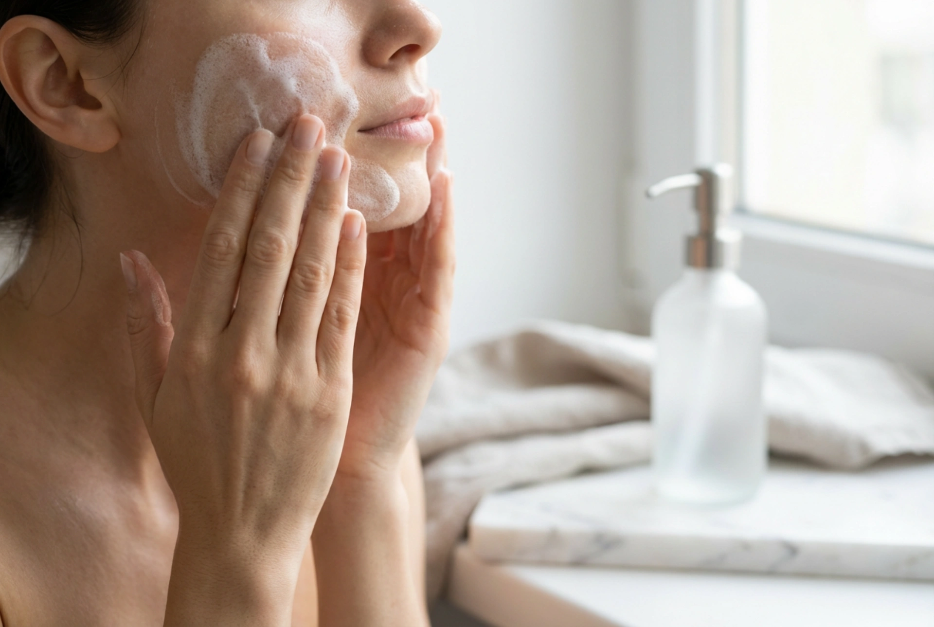 Gel de limpeza facial: espuma ideal, massagem e enxágue