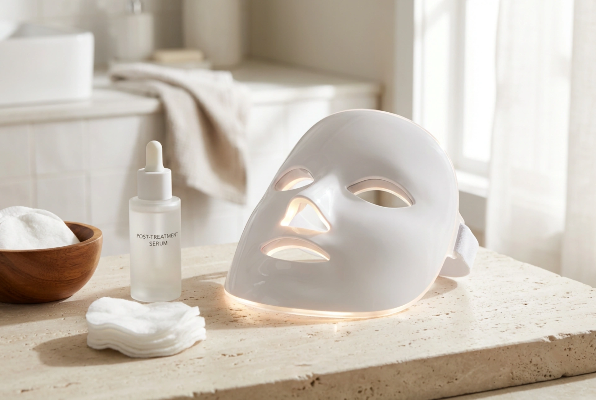 Máscara LED facial: configurações de tempo e cuidados pós-utilização