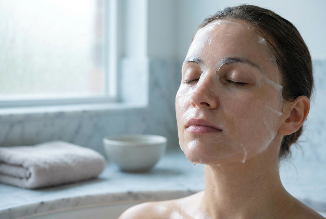 Máscara facial de hidrogel: arrefecimento, ajuste e tempo de atuação