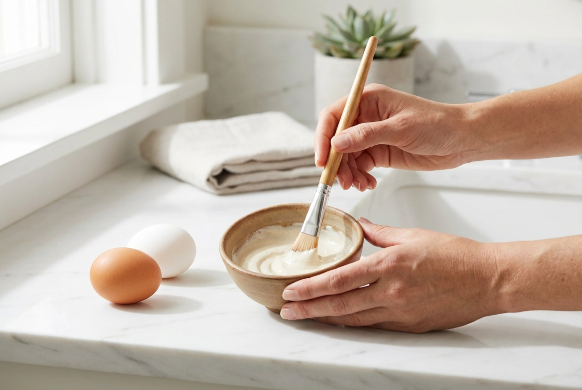 A máscara de clara de ovo para rugas faz sentido: aplicação e técnica