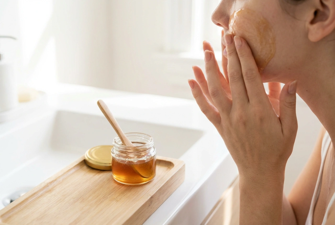Máscara de mel para rugas: aplicação delicada e massagem facial