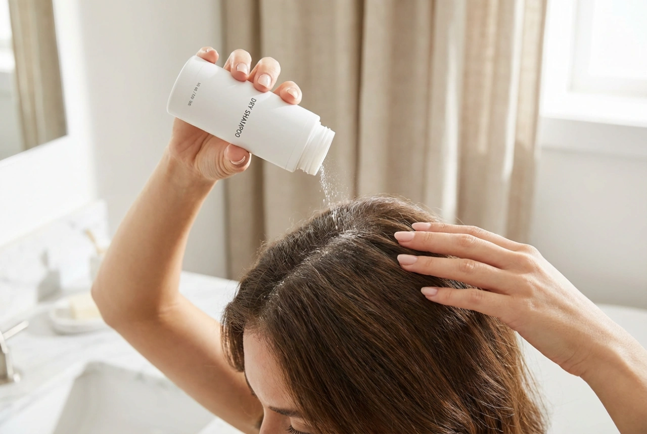 Shampoo a seco em pó: frescura instantânea e como evitar resíduos brancos