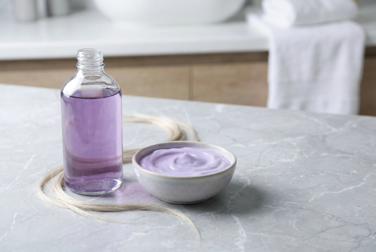 Shampoo roxo para cabelos amarelados: como esfriar o tom loiro