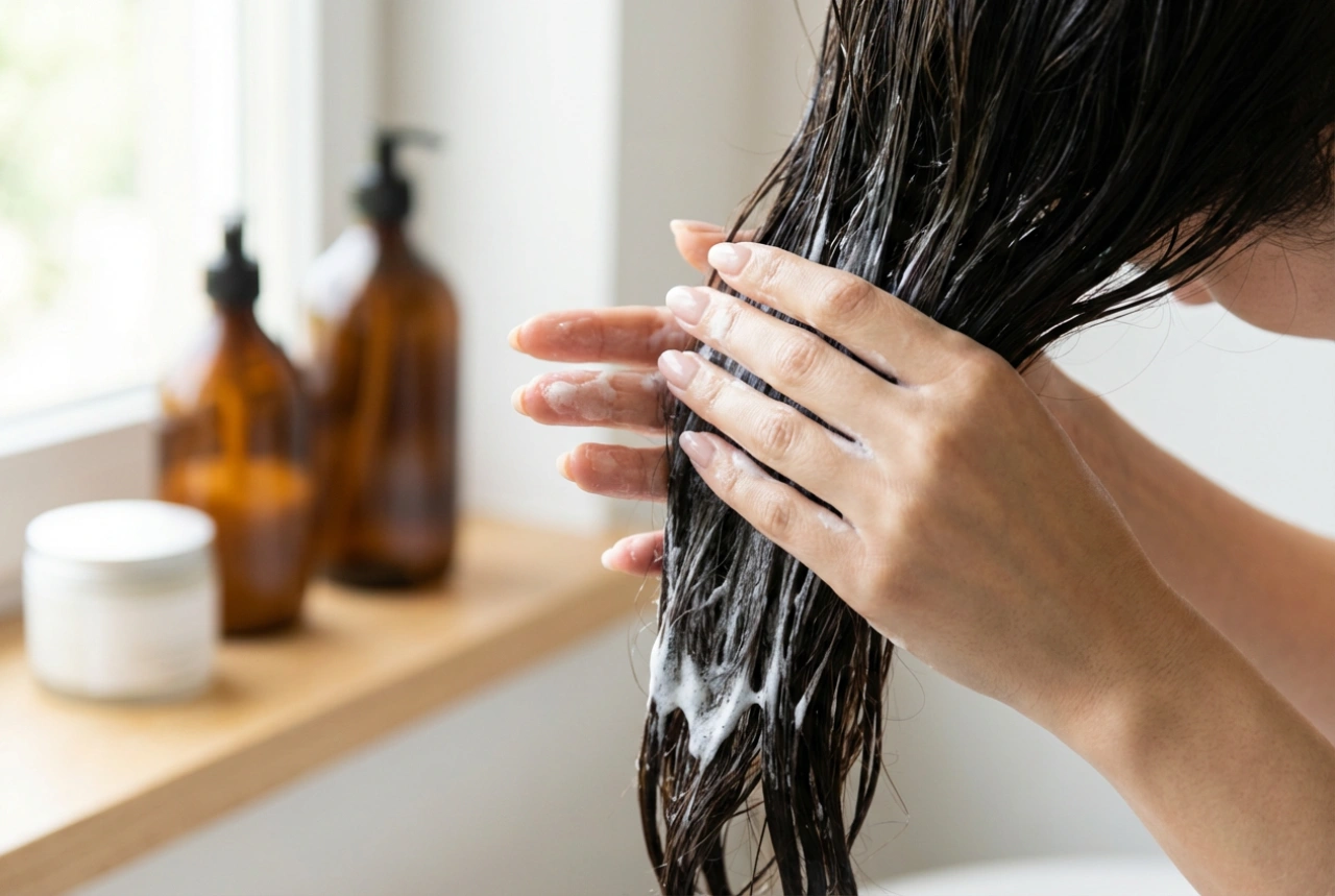 Lavagem de cabelo com o método OMO: um plano detalhado de aplicação e enxaguamento