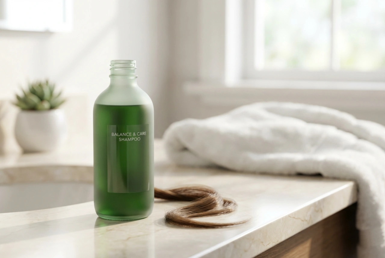 Shampoo verde para o cabelo: neutralização de tons avermelhados e limpeza
