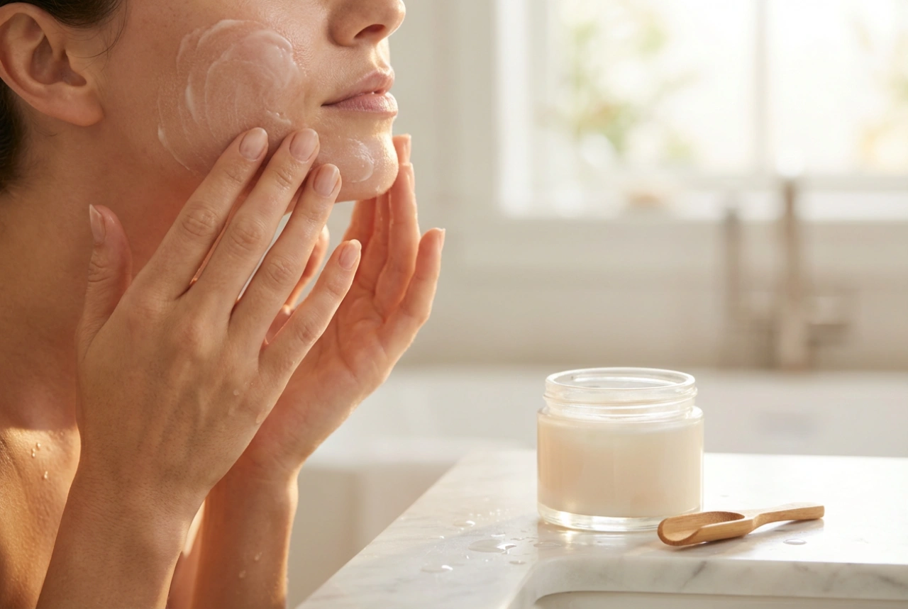 Bálsamo desmaquilhante passo a passo: aplicação, massagem e emulsificação