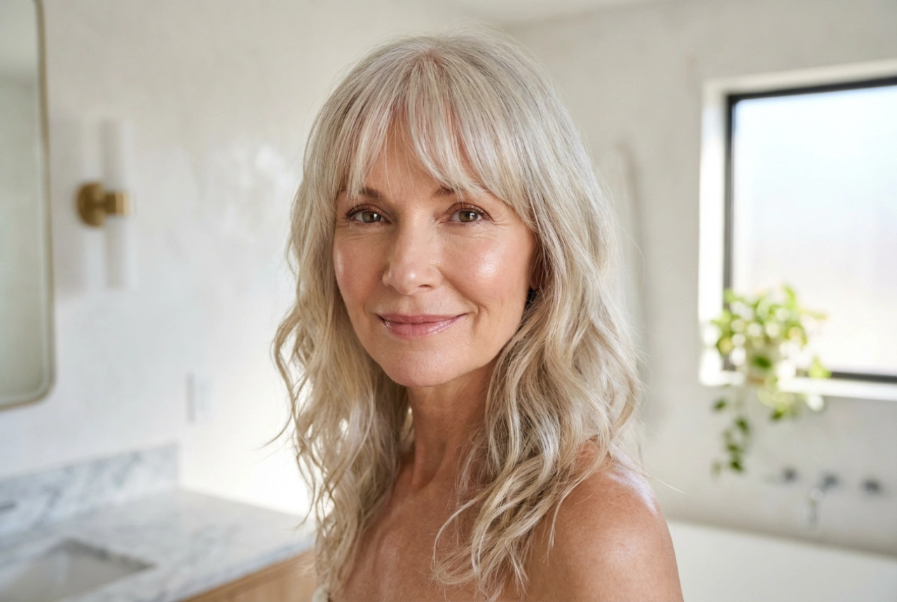 Depois dos 50 com franja: penteado com franja para mulheres de 50 anos, como estilizar