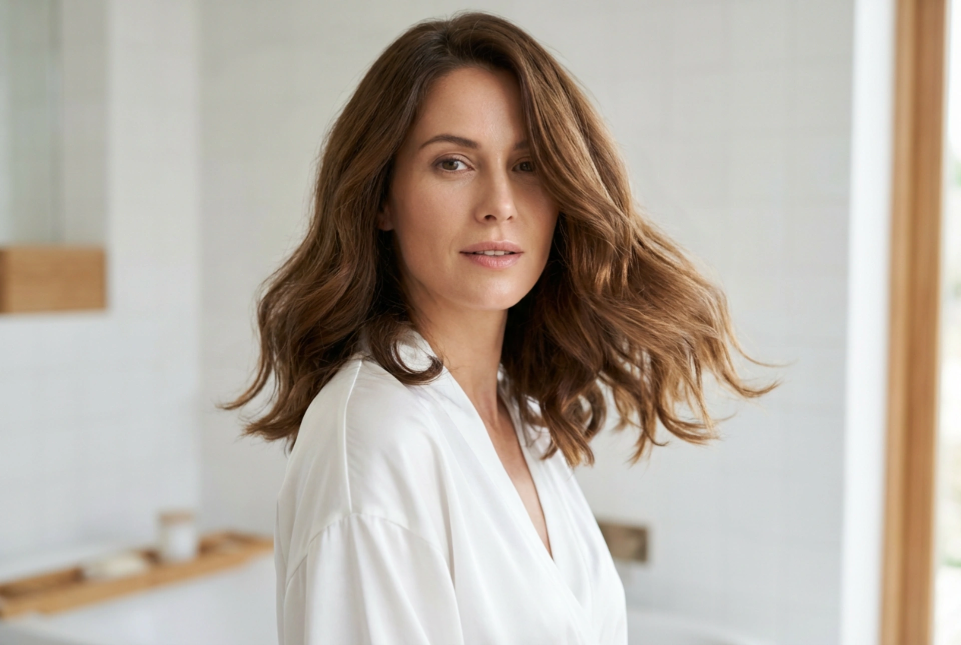 Cabelo médio em forma: penteados para cabelo médio, volume e ondas