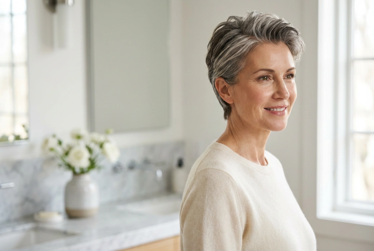 Penteados curtos rejuvenescedores para mulheres de 50 anos: como estilizá-los