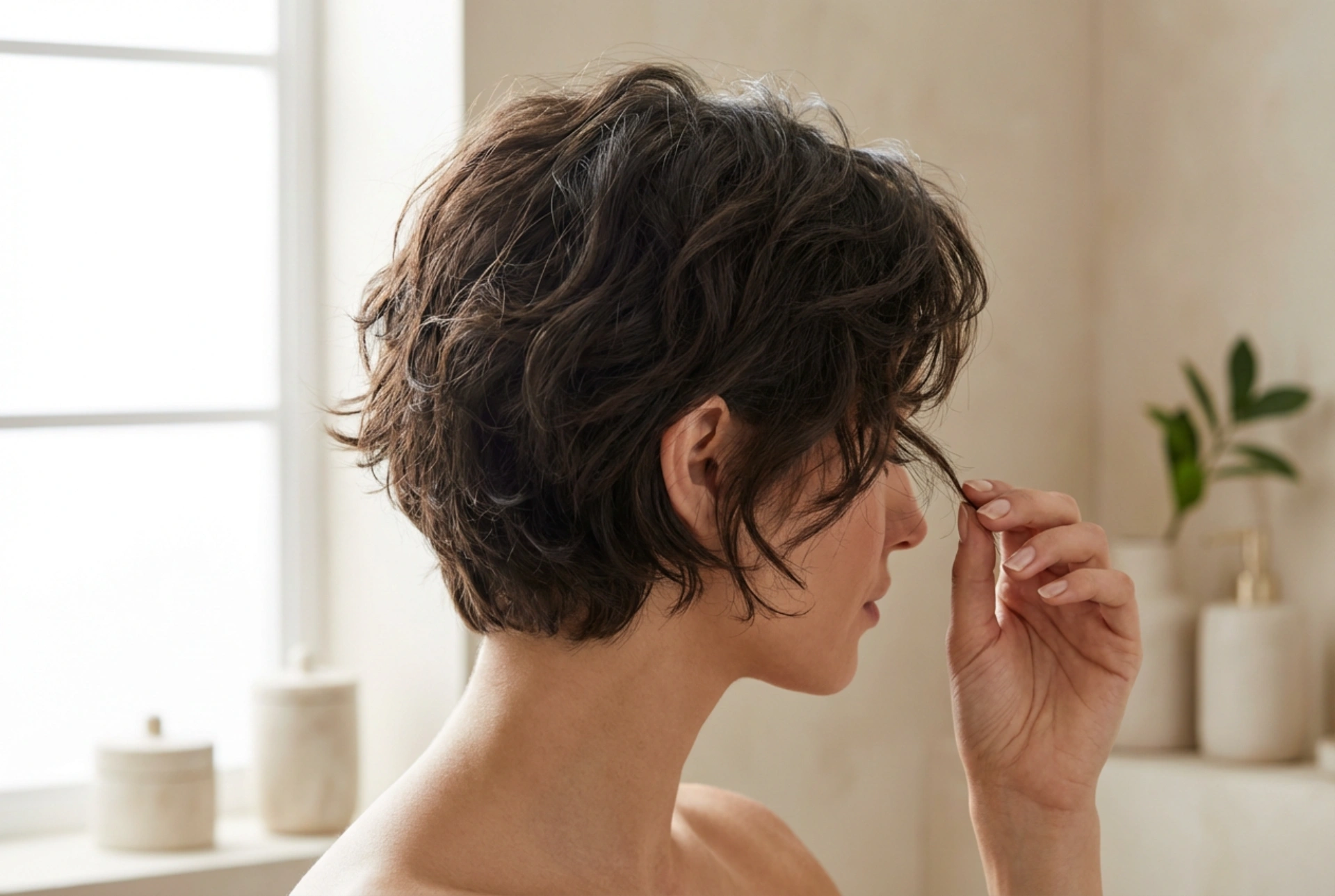 Penteado curto feminino: modelação, textura e volume