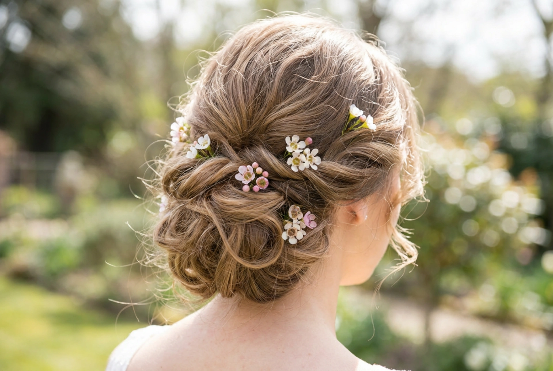 Penteado para coroa de flores: apanhados delicados, ondas e como fixar as flores