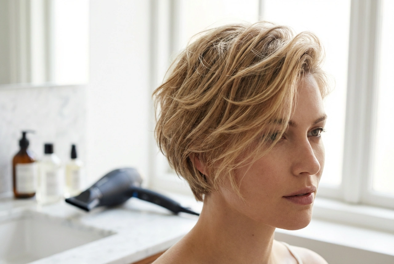 Penteado feminino para cabelo curto: volume, textura e secagem rápida