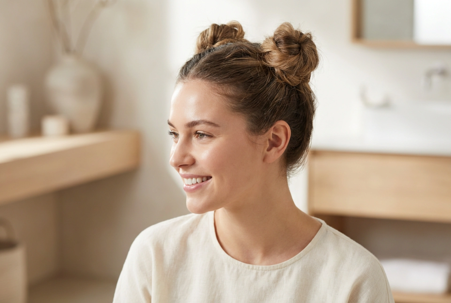 Coques Duplos Divertidos: Um Penteado para Cabelos Curtos e Longos