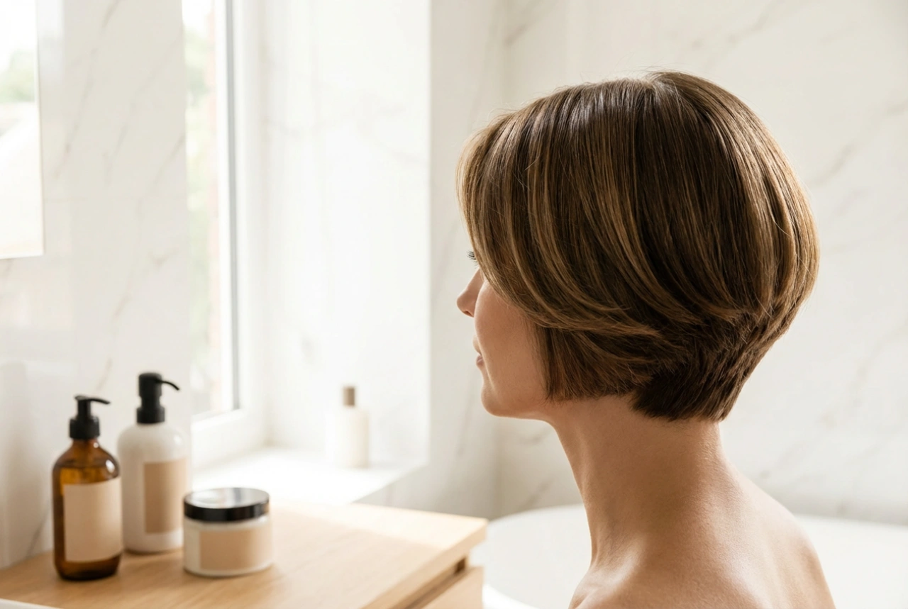 Moderno e leve: o corte de cabelo estilo cogumelo para mulheres, modelação e brilho