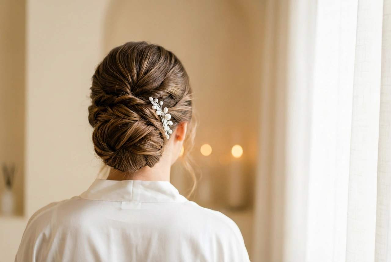 Penteado para cabelos longos para casamento: um apanhado elegante passo a passo