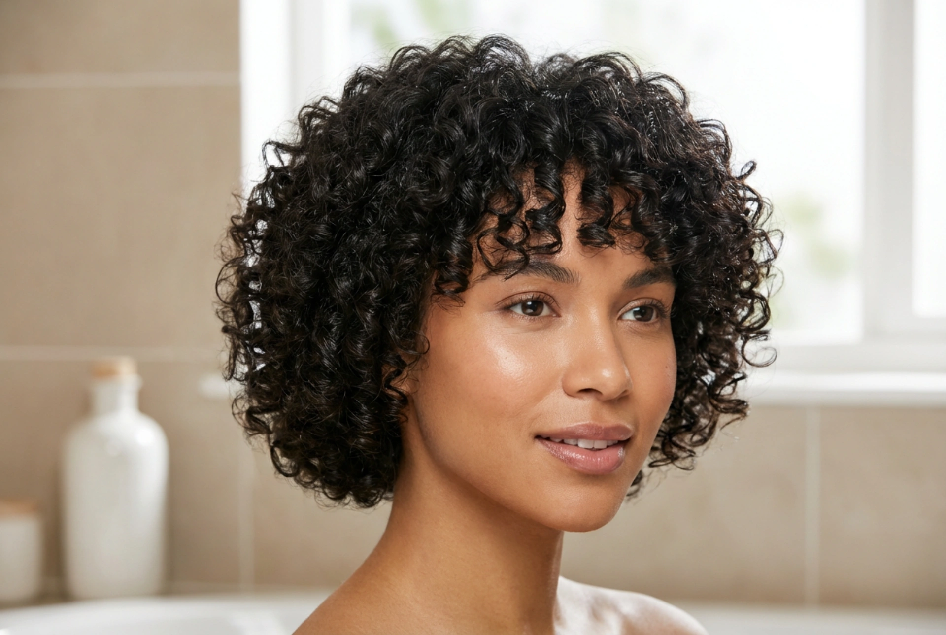 Cabelo curto e cacheado: estilização sem frizz e definição dos cachos