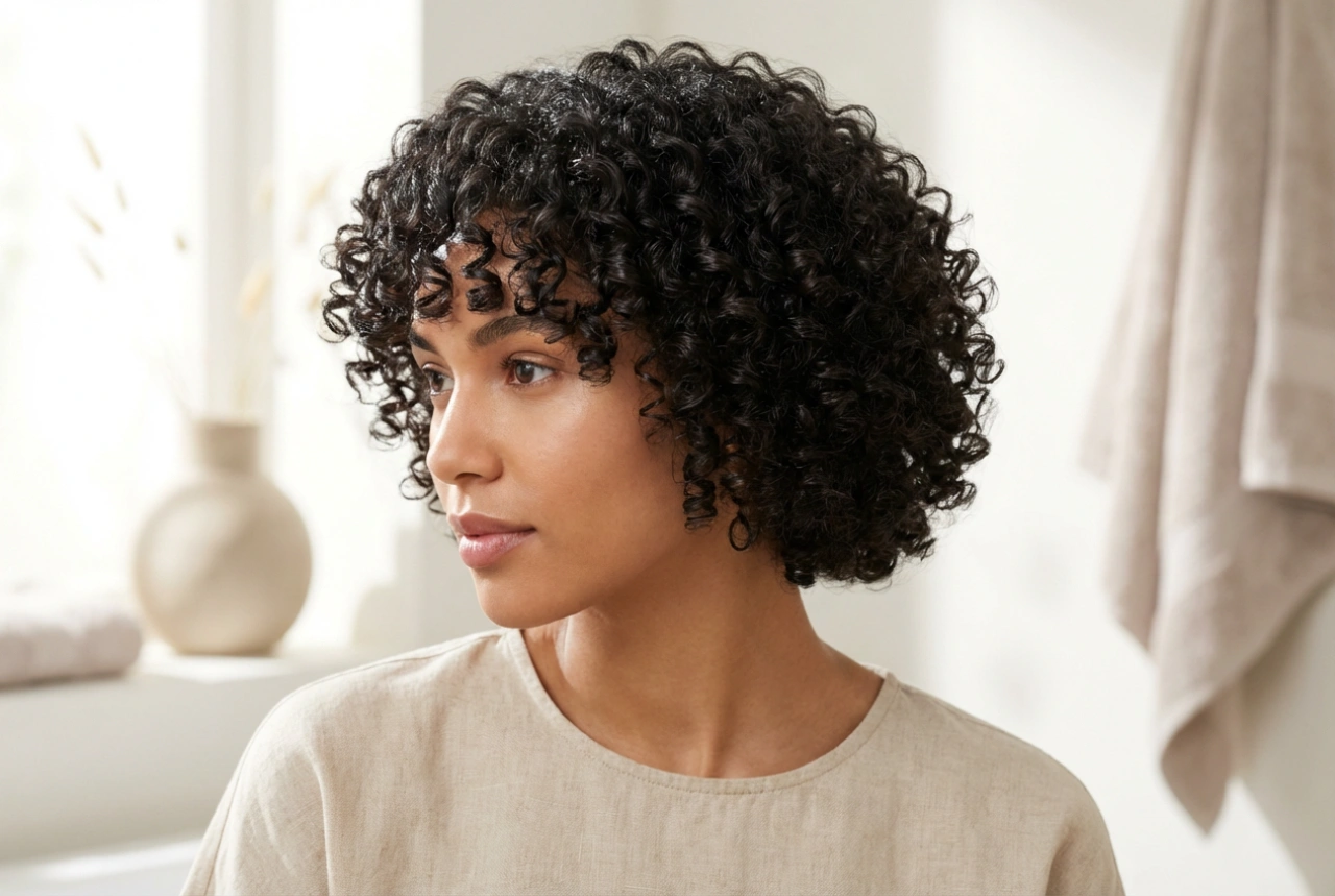 Cabelos curtos e cacheados sem frizz: estilização rápida e definição