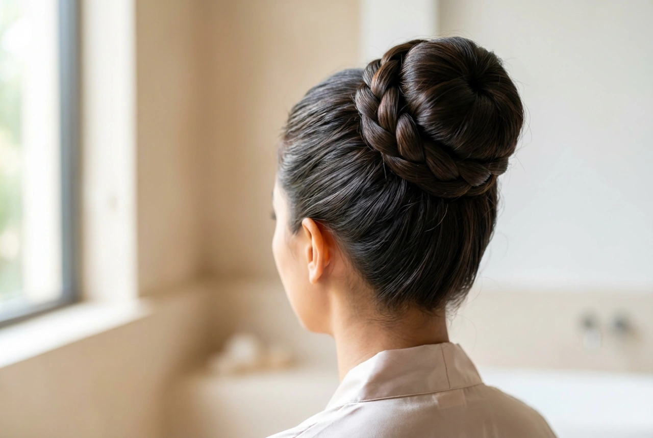Coque alto com trança: guia passo a passo para um penteado firme e elegante