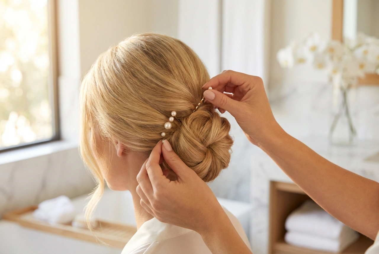 Penteado fácil para casamento: preparação, apanhado e fixação passo a passo
