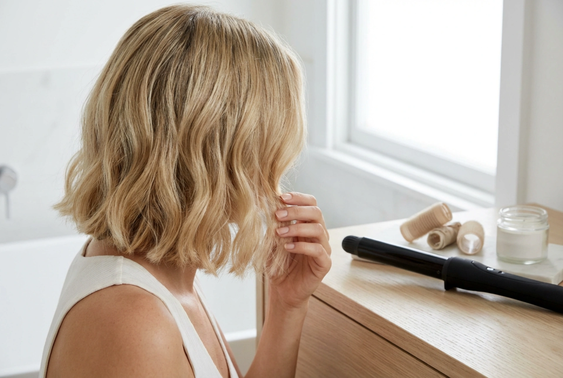 Ondas em cabelo curto: modelador, prancha e métodos sem calor