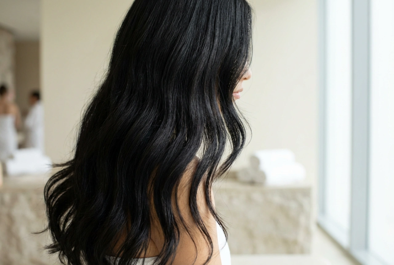 Estilo e leveza: como dar movimento ao cabelo preto longo
