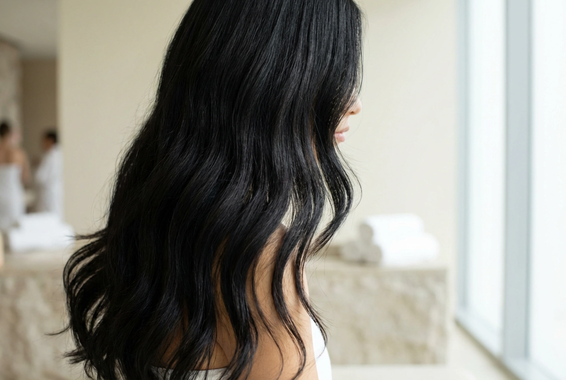 Estilo e leveza: como dar movimento ao cabelo preto longo