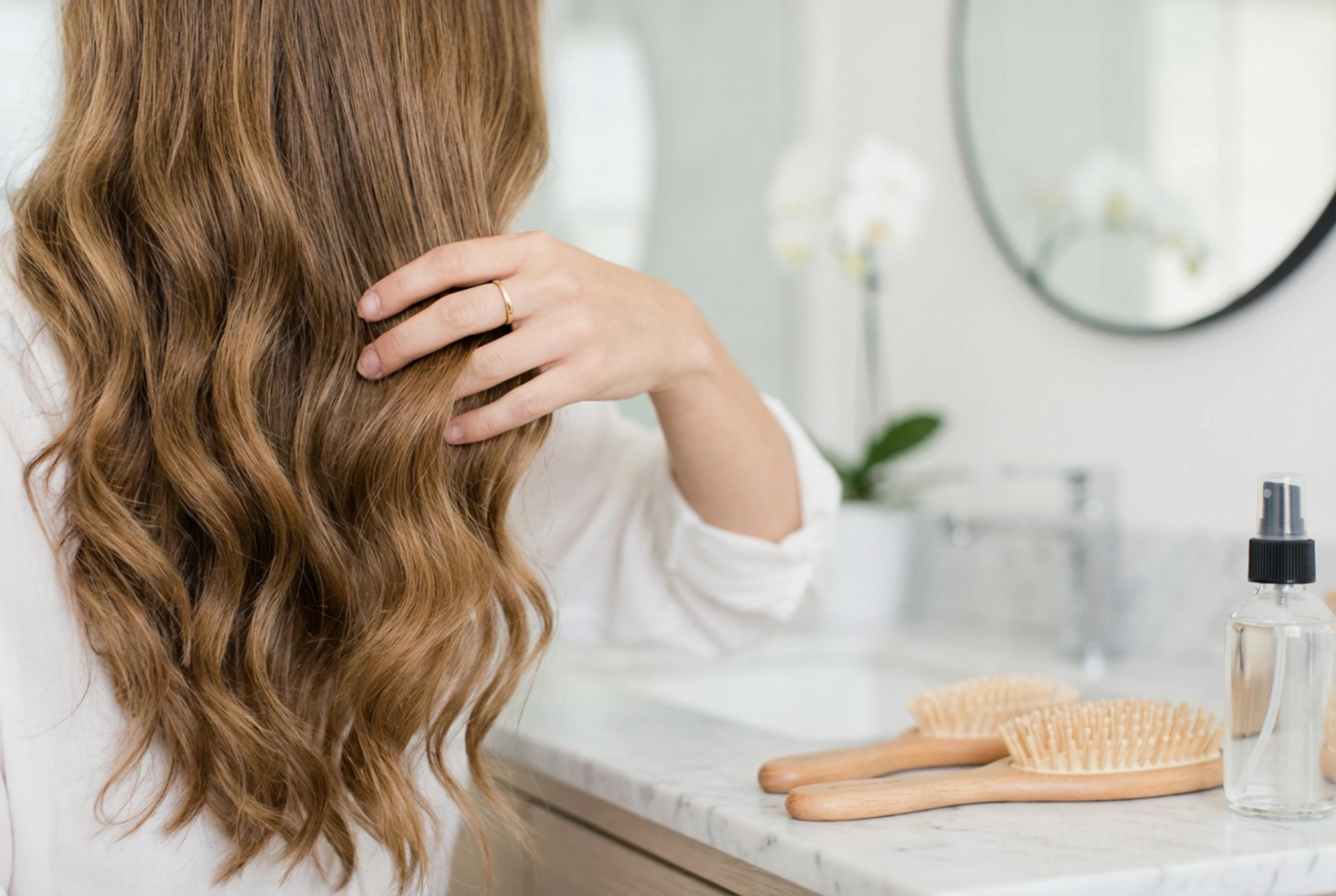 Penteado elegante em casa: acabamento liso, ondas e fixação duradoura