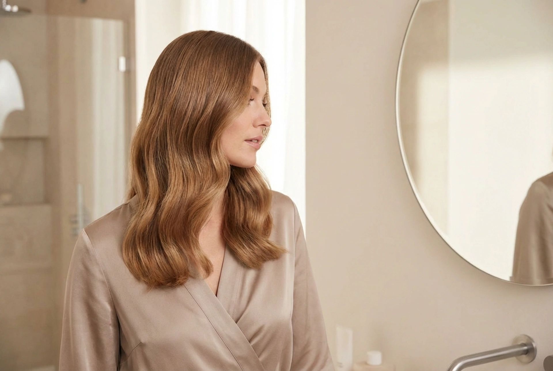 Ondas para casamento em cabelos de comprimento médio: durabilidade e acabamento suave