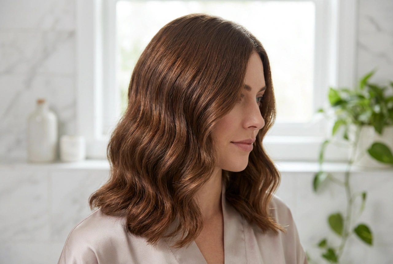 Cabelo ondulado até aos ombros sem frizz: como modelar e fixar
