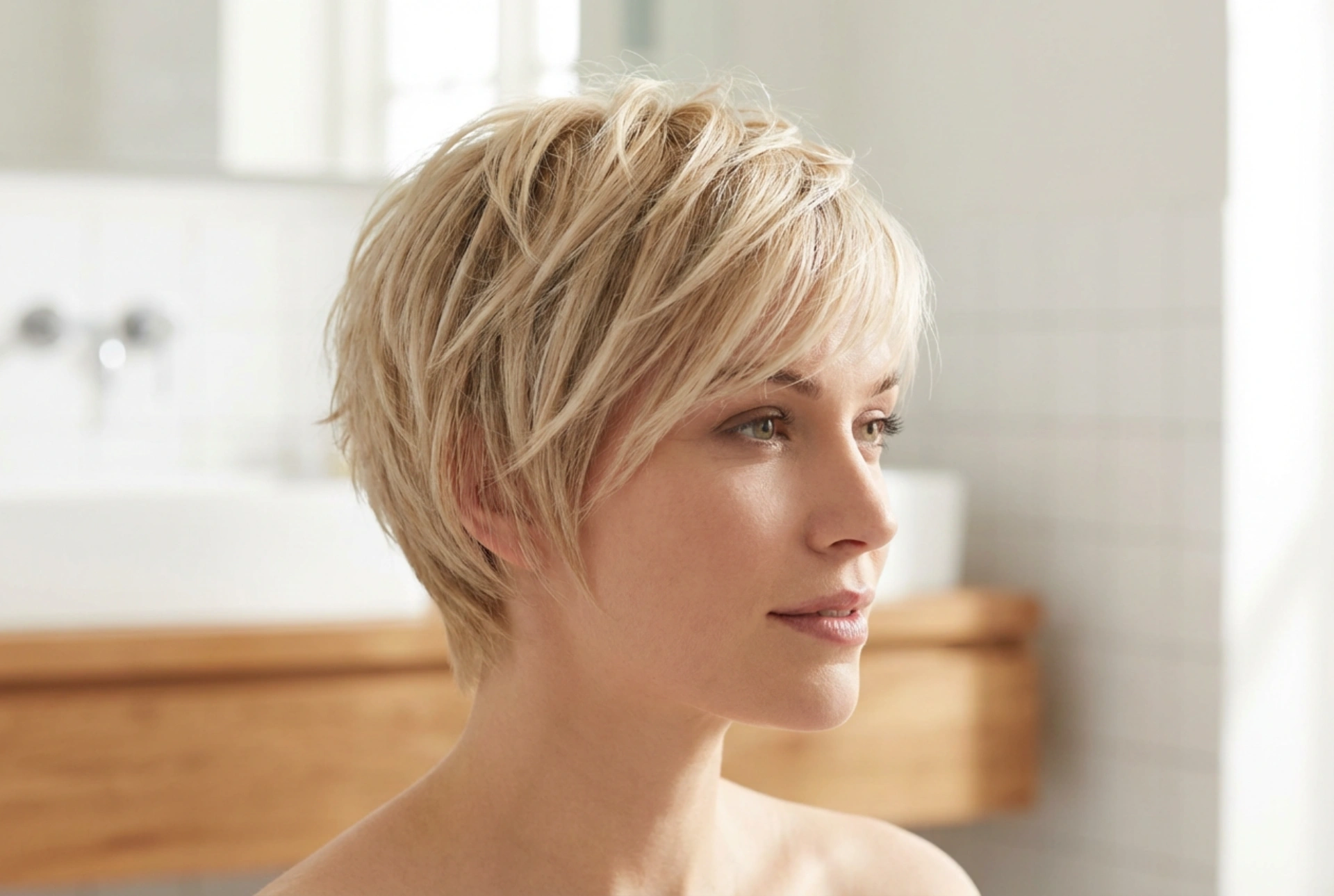 Fios curtos e texturizados: penteado espetado feminino passo a passo
