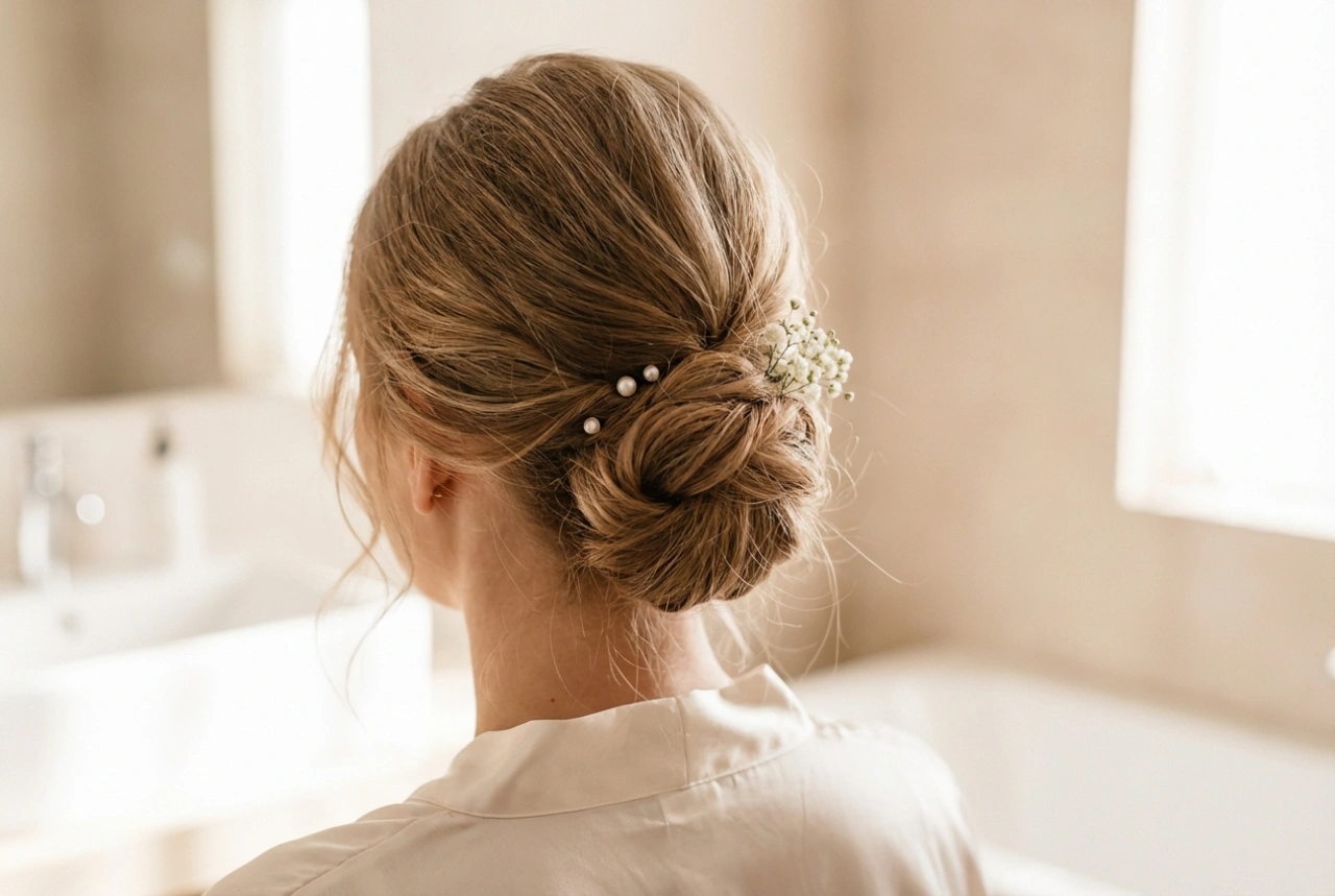 Mechas delicadas, grande efeito: penteados de casamento para cabelos finos