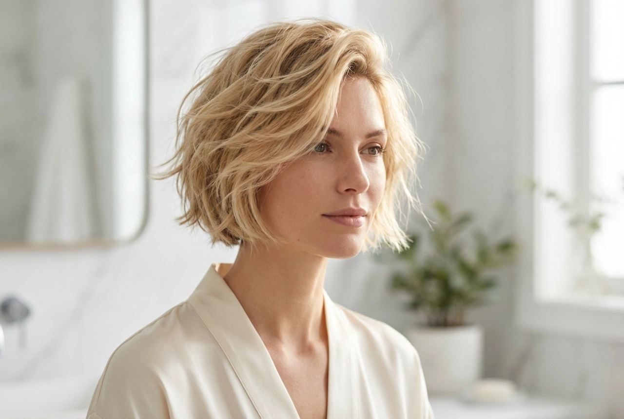 Penteado: Cabelo Curto com Estilo Moderno, Volume e Textura