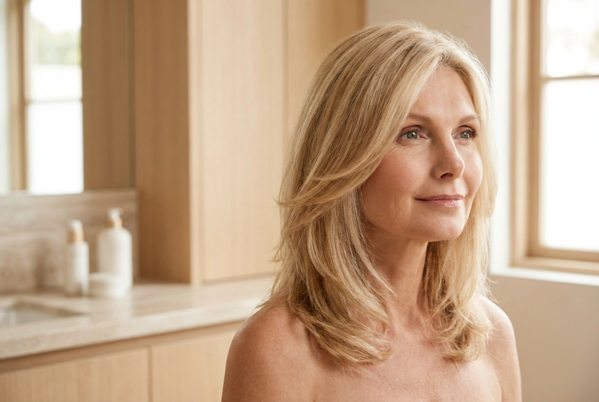 Leveza em comprimento médio: penteados para senhoras maduras