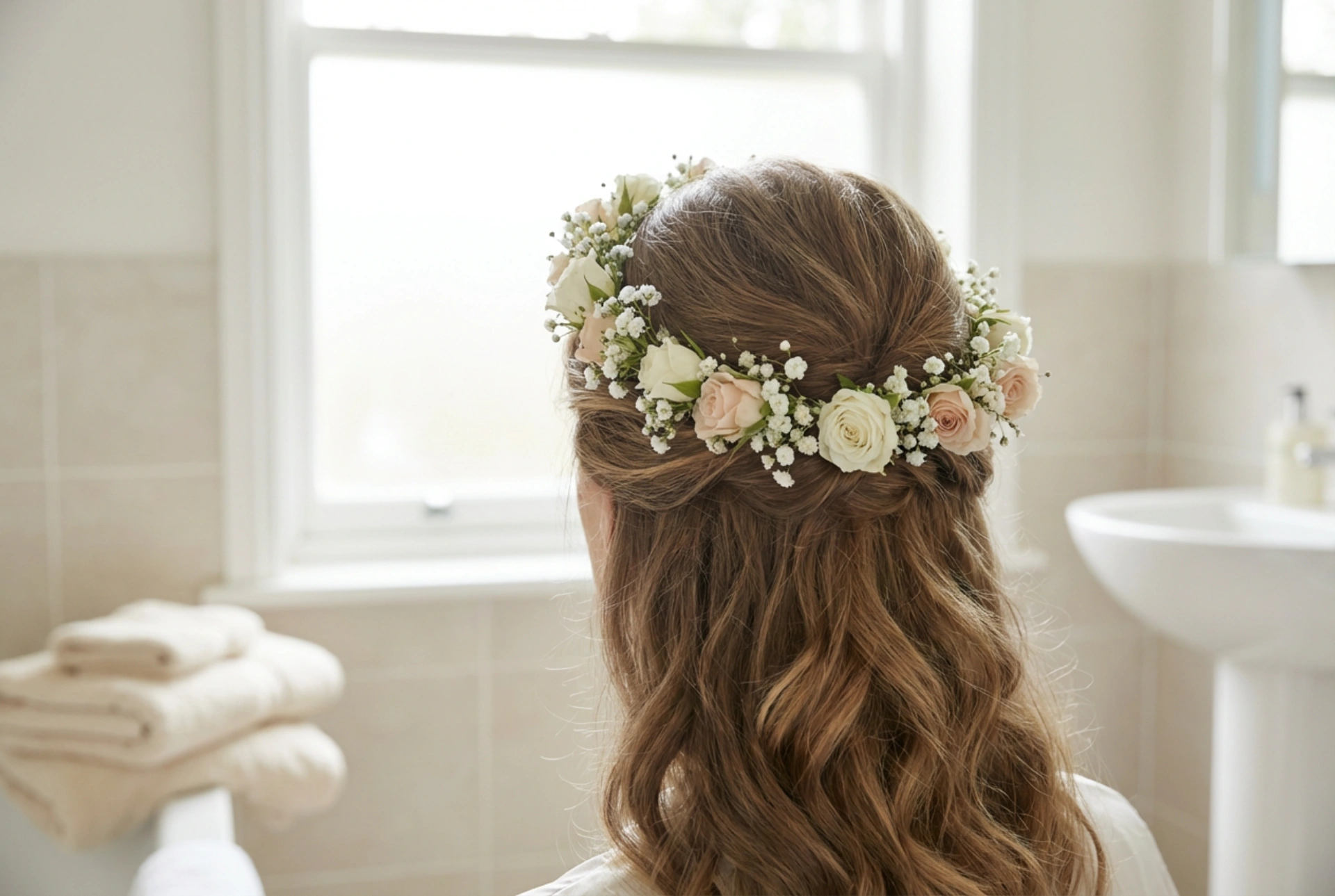 Grinalda de Flores e Penteados de Noiva: Ondas, Semipresos e Durabilidade