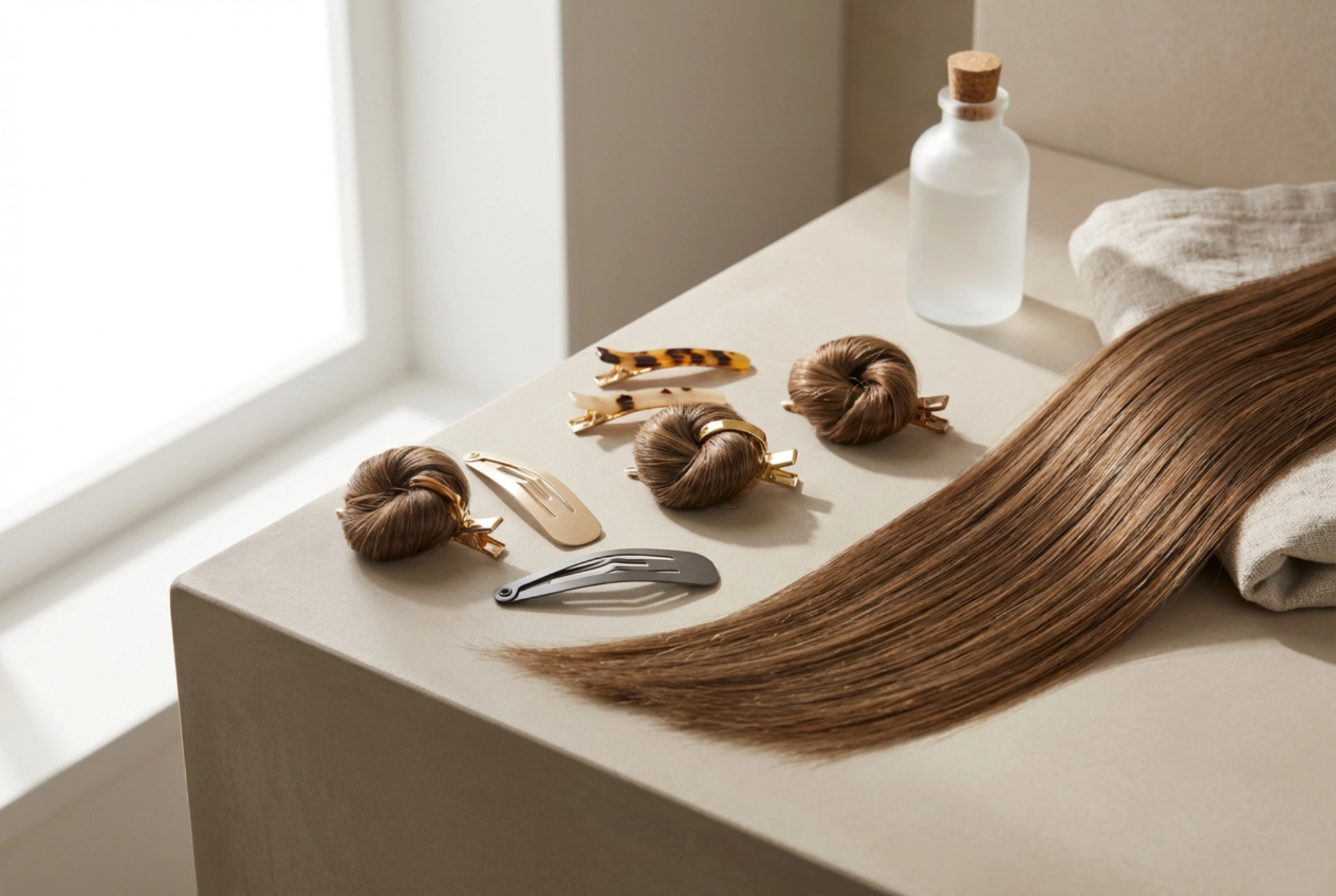 A moda dos penteados dos anos 90: madeixas lisas, mini coques e presilhas