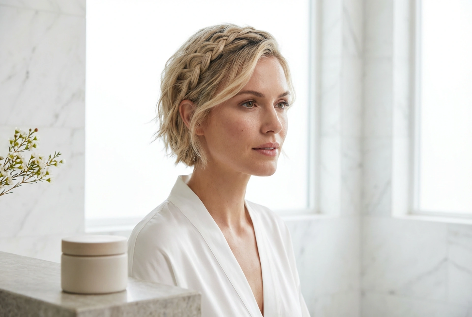 Penteados de noiva para cabelo curto com trança: ideias e técnicas