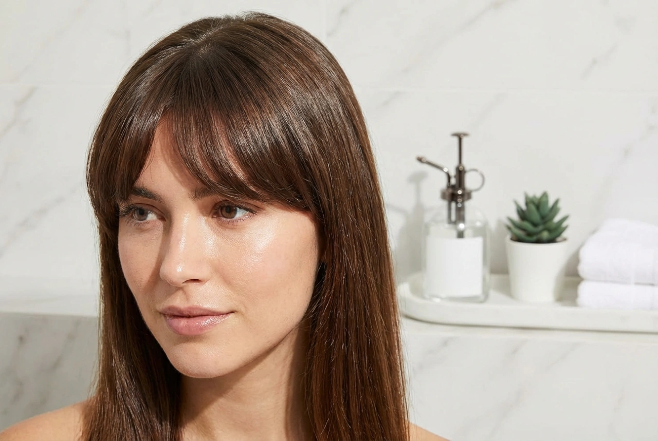 Como estilizar uma franja com risca para manter a sua forma durante todo o dia