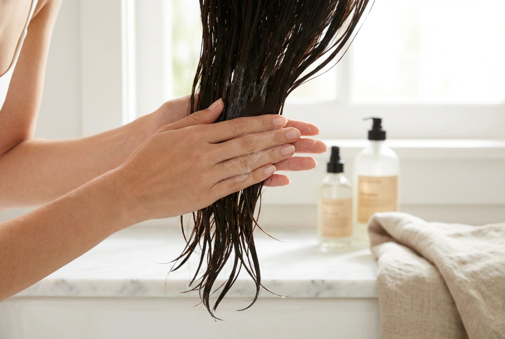 Como lavar o cabelo corretamente para não pesar na raiz e no comprimento