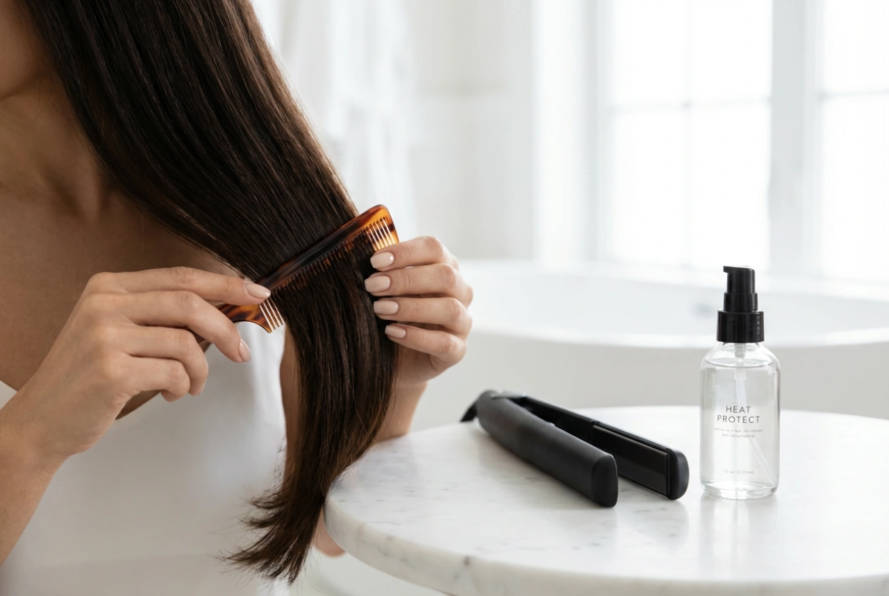 Prancha de cabelo: técnicas de alisamento, secionamento e proteção térmica