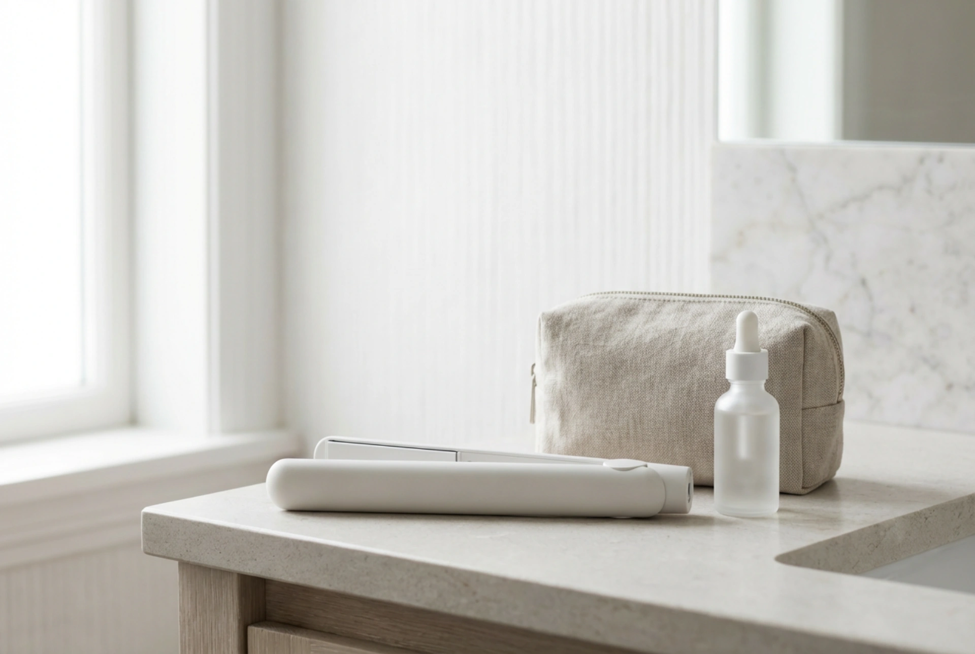 Mini prancha de cabelo: estilizar madeixas curtas e franjas, segurança em viagens