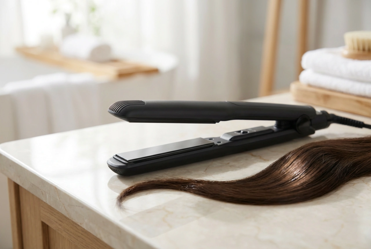 Prancha de cabelo profissional: placas flutuantes, temperatura e proteo