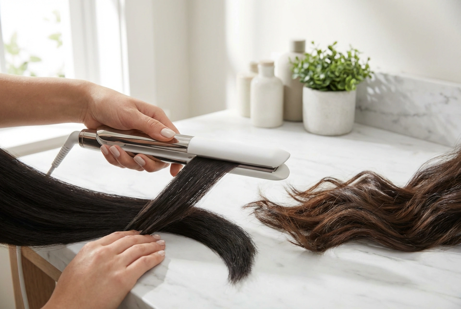 Prancha modeladora 2 em 1: um aparelho, dois efeitos passo a passo