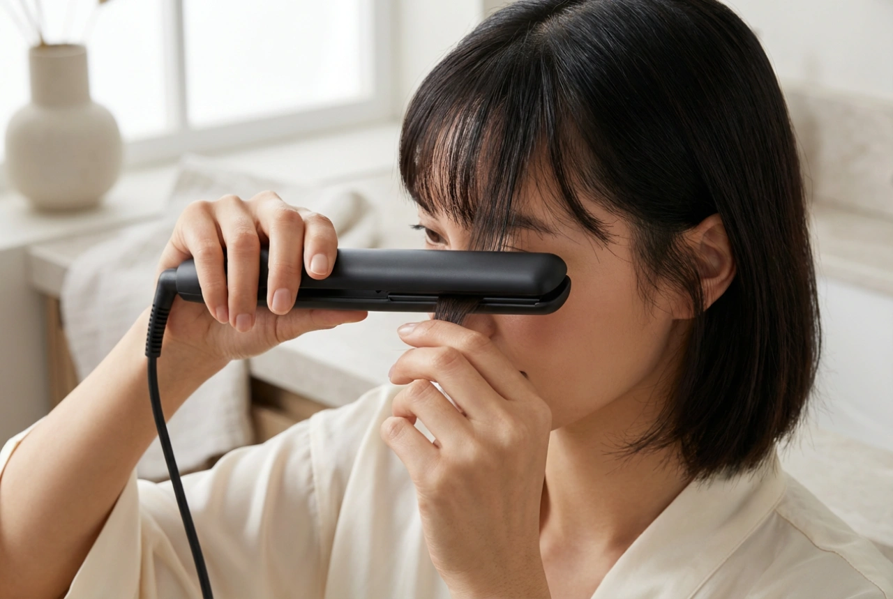 Mini prancha para cabelo curto: precisão na franja e nos baby hairs