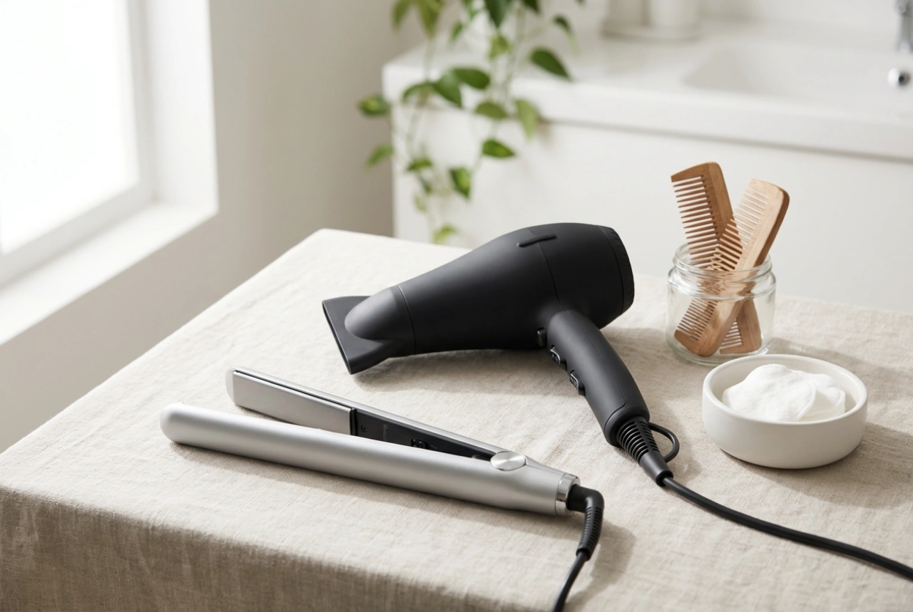 Secador e prancha de cabelo: ordem correta, temperaturas e finalização
