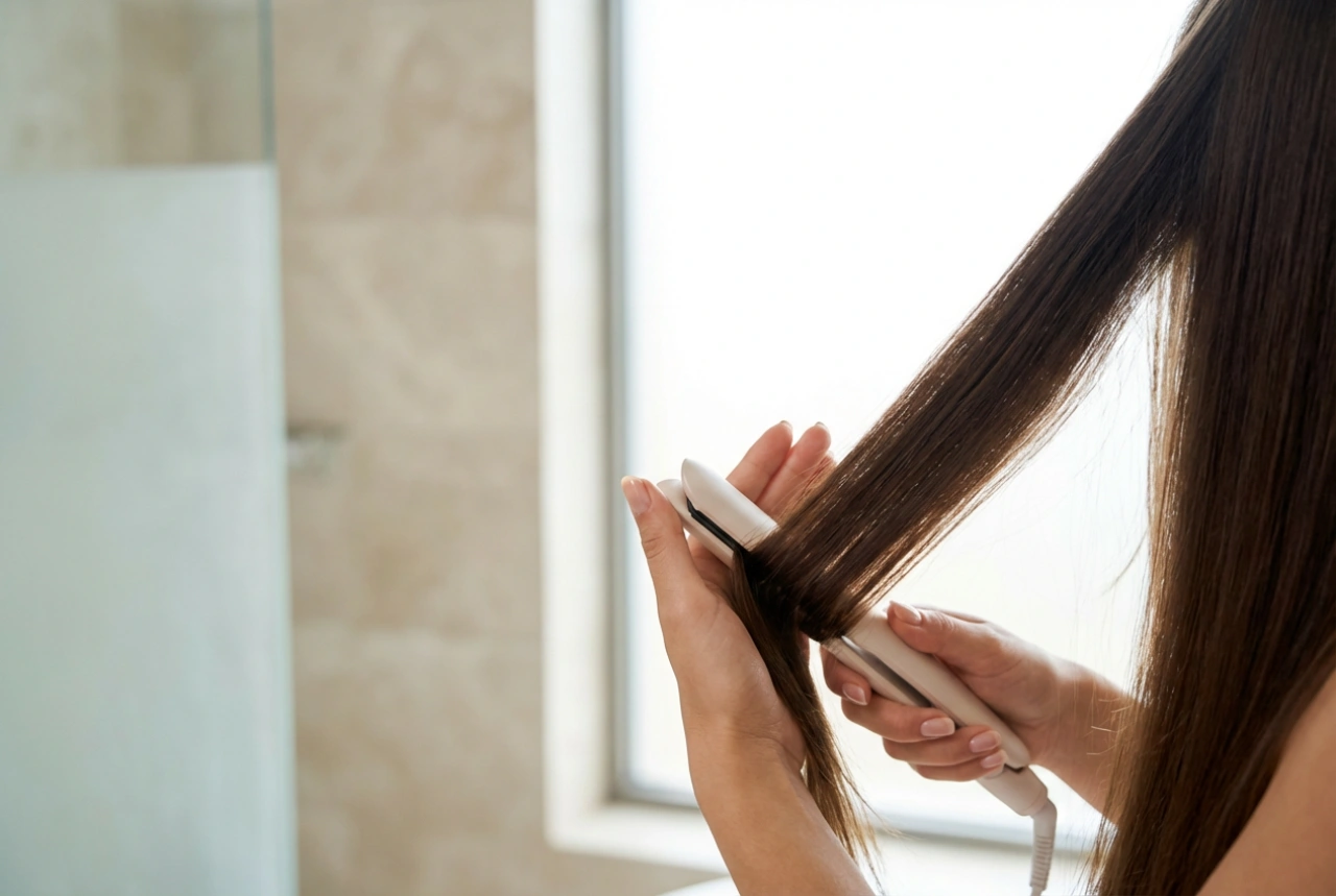 Prancha com queratina e ionização: suavidade sem frizz, passo a passo