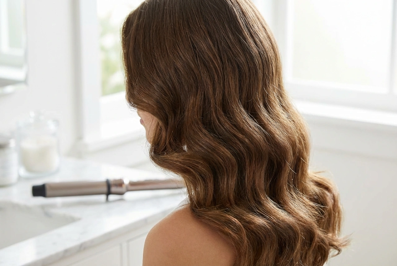 Modelador de caracóis grosso de 45 mm: ondas grandes e volume sem marcas