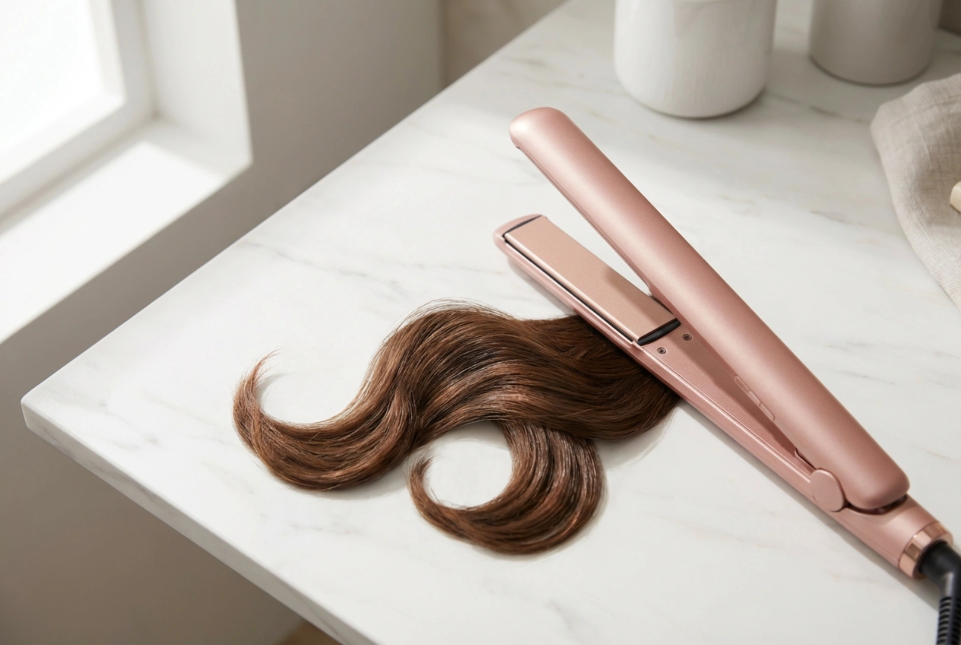 Modelador e alisador para cabelos curtos: ondas, pontas viradas e alisamento