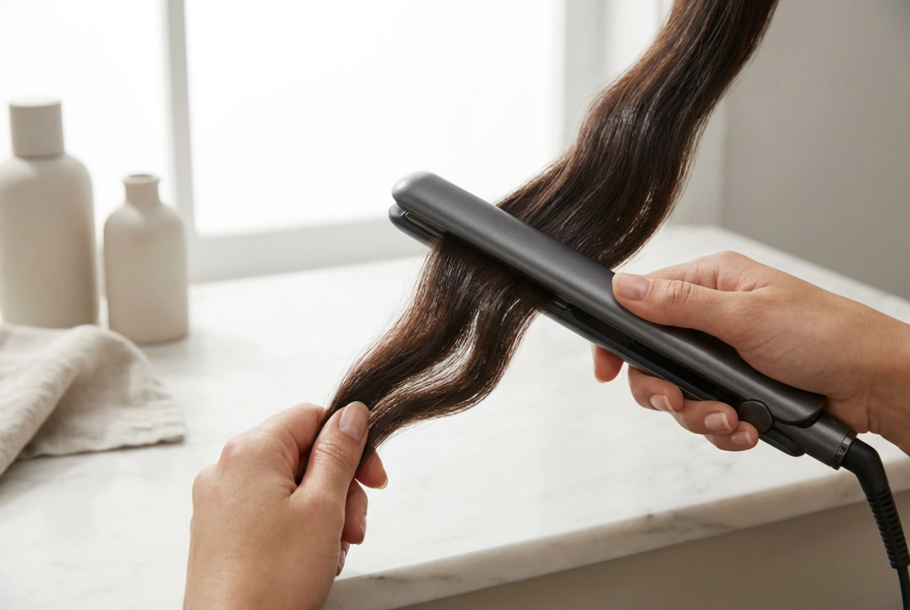 Ondas quebradas com a prancha: secionar, dobrar e arrefecer as madeixas