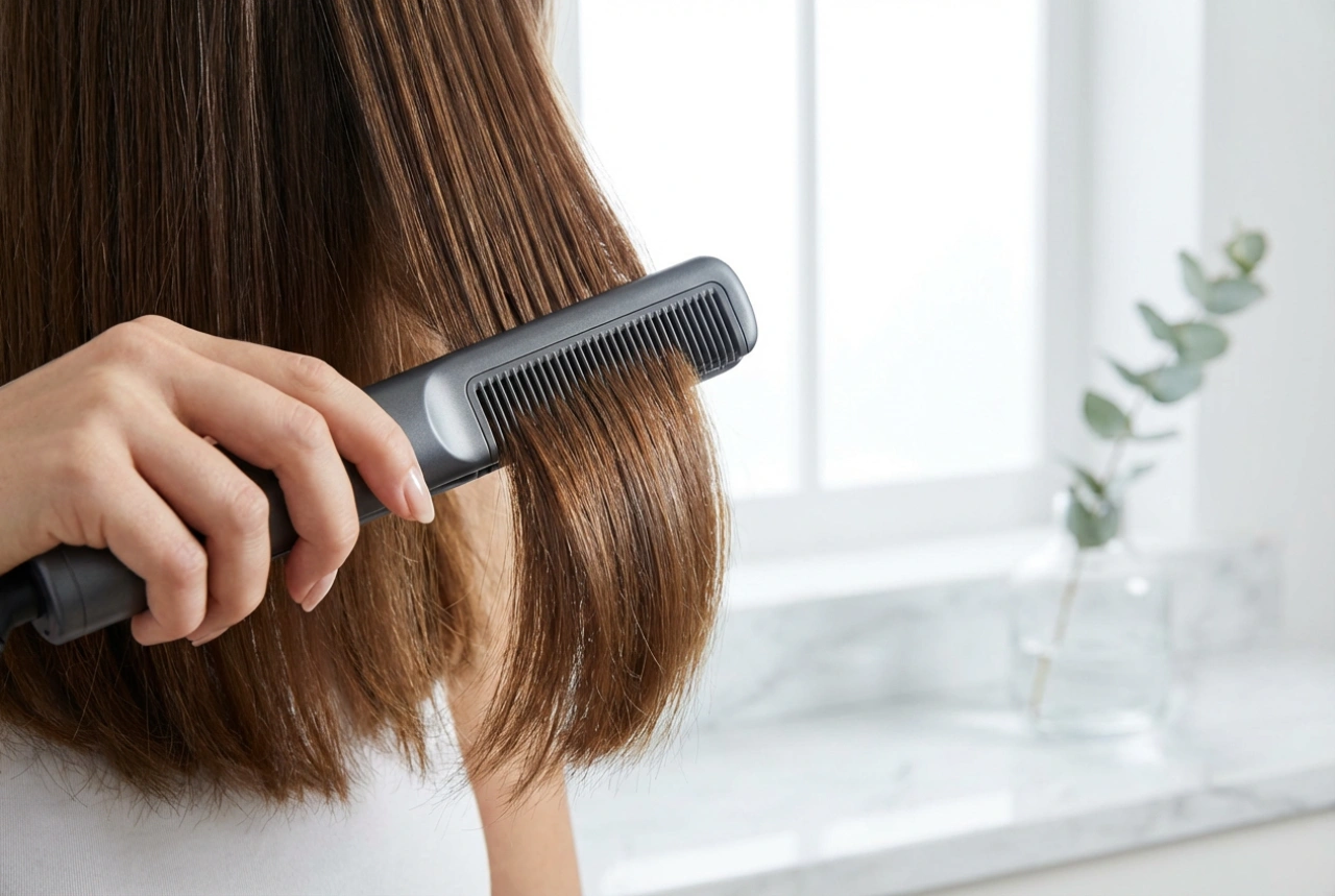Alisadores de cabelo com pente: desembaraço, pressão e ritmo de deslizamento